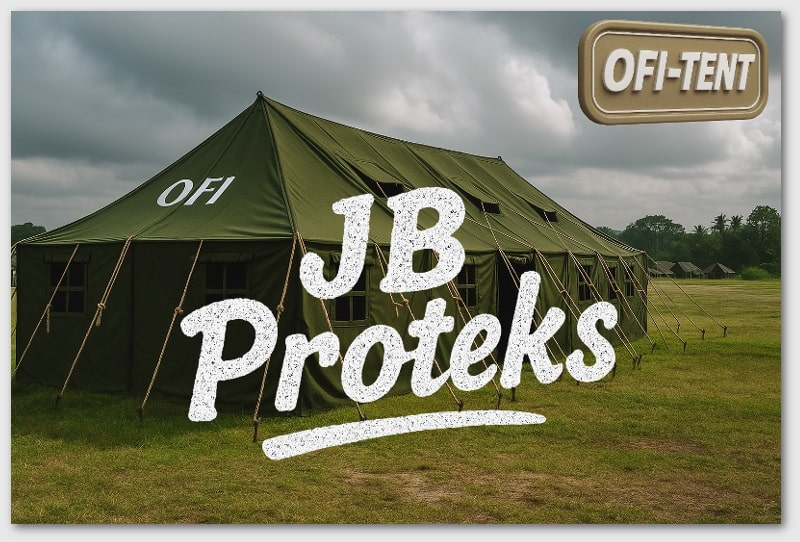 tenda pleton 6x14 merk OFI