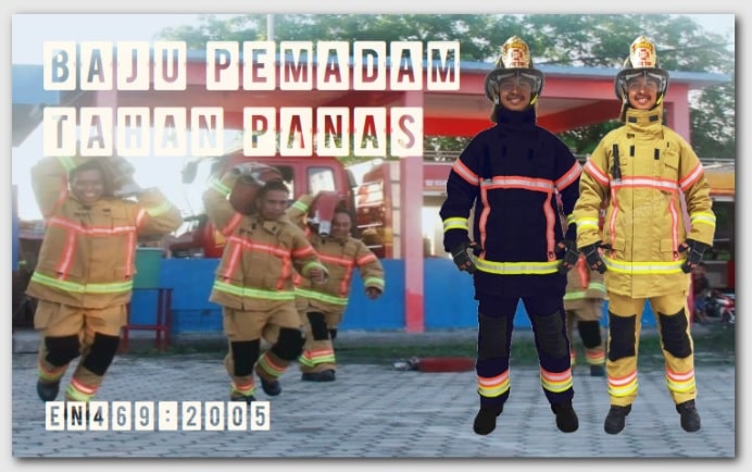 baju pemadam bahan serat tahan panas